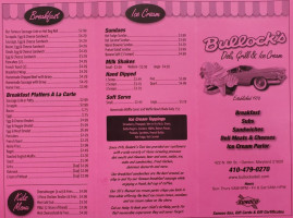 Bullocks Deli menu