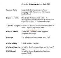 La Salle a Manger menu