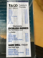 Luna Llena menu