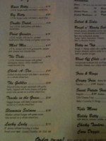 Betty Burgers menu