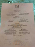 Mordeo Boutique Wine menu