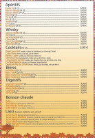 Villa de l'Inde menu