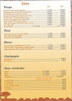 Villa de l'Inde menu