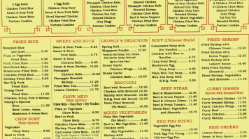 George's China Kitchen menu