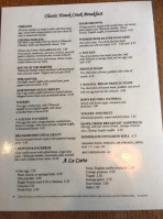 The Cafe On Hawk Creek menu