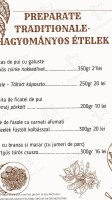 Hanul Retro Csárda menu