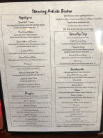 Starving Artists Bistro menu