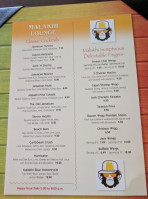 Malakhi Lounge Jamaican menu