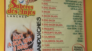 Sabores Dos Anjos Lanches menu