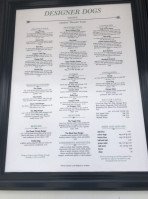 Designer Dogs Shoppe menu