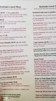 The Beatitudes Tea Room menu