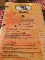 Pizzeria Roma menu