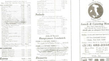 Ragonese Italian Imports menu