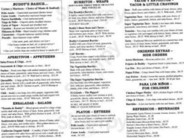 Buddy's Burrito Taco menu