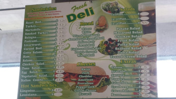 Marina Liquor Deli menu