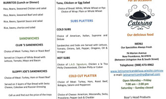 Latin American Deli menu