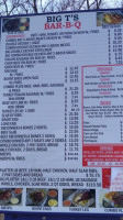 Big T's B Q menu