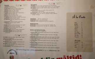 Restaurang Pizzeria Dorotea menu