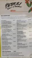 Fatbelly Deli Creamery menu