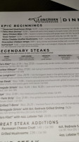 Longhorn Steakhouse menu