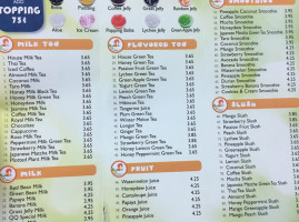 Tea Party Boba Snacks menu