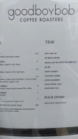 Goodboybob Coffee Roasters menu