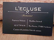 L'Ecluse menu