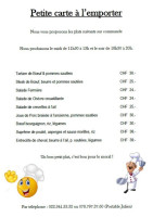 Cafe de l'etoile menu