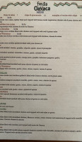 Fiesta Oaxaca menu