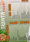 Trenta Pizza menu