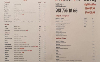 La Dolce Vita menu