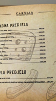 Čaršija menu