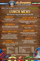 La Campesina menu