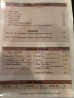 Toro Sushi menu