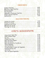 Dragon Restaurant menu