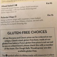 Pizza Express menu