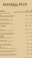 Pizzeria Plus menu