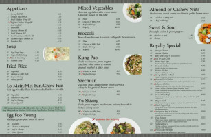 King's Chef Chinese Food menu