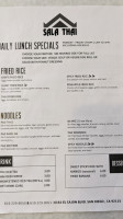 Sala Thai menu