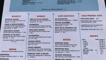 Snooze, An A.m. Eatery menu