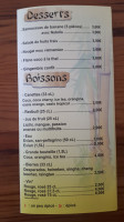 Saveurs d'Asie menu