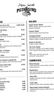 Jason James Pizza Bistro menu