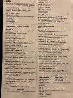 Bibo's Bistro menu