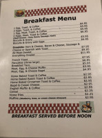 Hillside Diner menu