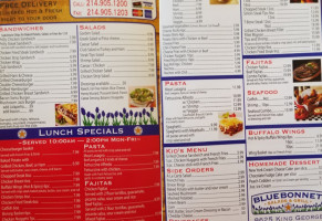 Bluebonnet Salads Grill menu