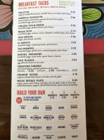 Tacodeli menu