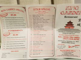 King Garden menu