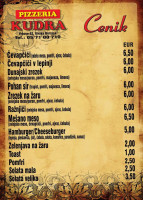 Okrepčevalnica Kudra Gregor Derenčin S.p. menu