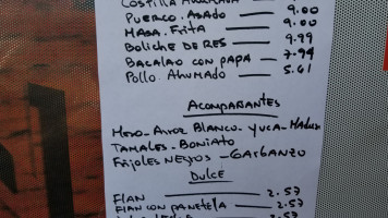 Suarez Bbq menu