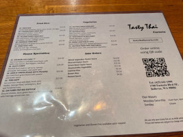 Tasty Thai menu